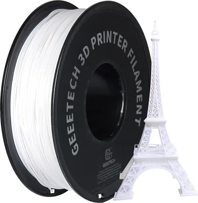 Produktbild von Geeetech PLA-Filament fuer 3D-Drucker 1,75 mm Massgenauigkeit +/- 0,03 mm 1 kg 3D-Druckmaterialspule (2,2 lbs) šC Weiss