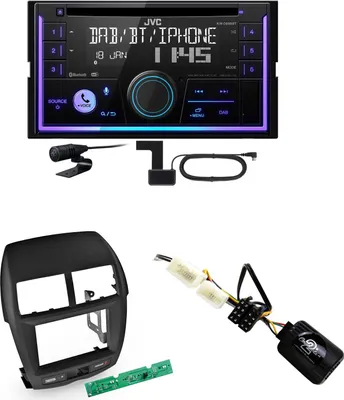 Produktbild von JVC KW-DB95BT Bluetooth Digitalradio Einbauset für Mitsubishi ASX bis 2014