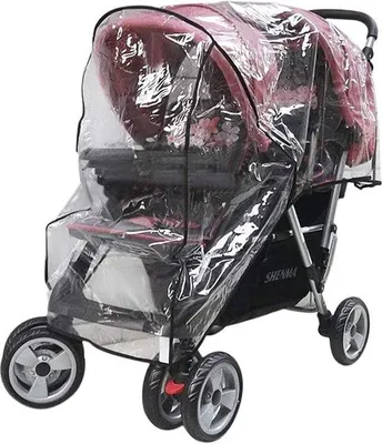 Image de Housse de pluie pour poussette, noire
