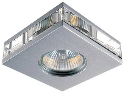 Obrázok produktu pre Stropné vstavané svietidlo BRIDGEPORT - 1xGU5,3, MR16, 50W, hranaté, strieborné