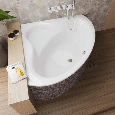 Image de ECOLAM Baignoire Bala 130 × 130 cm avec surface antidérapante + revêtement en polystyrène à carreler | Pieds siphon + silicone | Set complet