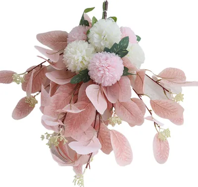 Produktbild von 1 Bouquet gefälschte Blumen Nachbildungativ ohne verdorrende künstliche Seidenblumenarrangement Künstliche Blumenpflanze Party Nachbildung Nachbildung-Rosa