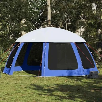 Produktbild von Poolzelt mit abnehmbarem Überzelt Netzwänden Azurblau 510x510cm
