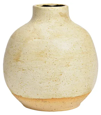 Productafbeelding van Vaas van keramiek in beige (B/H/D) 16x18x16cm alleen voor droogbloemen.