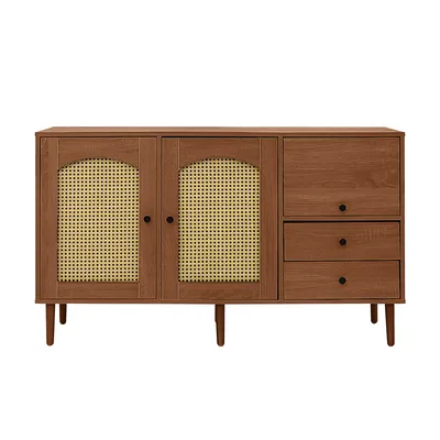Produktbild von okwish Aufbewahrungsschränke, Sideboards und Buffets aus Rattan mit Stauraum, freistehende dekorative Schränke, geeignet für Eingänge, Wohnzimmer, Büros