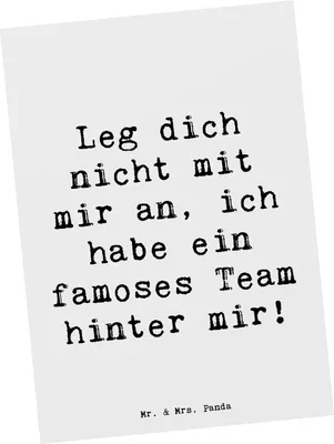 Produktbild von Mr. & Mrs. Panda Postkarte Spruch Im Team zusammenarbeiten - Weiß - Geschenk, Mut machen, Einzigartigkeit, Teamarbeit, Wachstum, Zuversicht, Fotokarte, Ansichtskarte