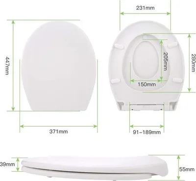 Produktbild von Toiletdeckel mit Schnellschließer für einfache Reinigung, Duroplast-Toiletdeckel