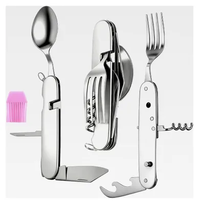 Produktbild von 6 in 1 Klappbesteck für Camping und Outdoor