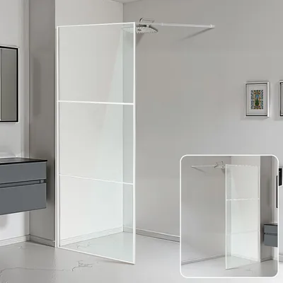 Immagine prodotto di Cabina doccia Izrielar 100X200cm schermo doccia per doccia walk-in ESG vetro di sicurezza 5mm argento