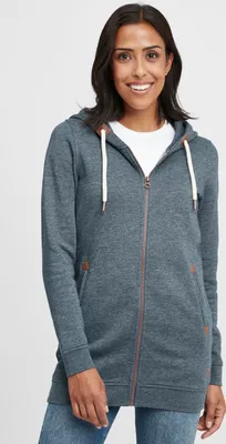 Produktbild von OXMO OXVicky Straight Sweat Zip-Hoodie Damen Sweatjacke Kapuzenjacke Hoodie mit Kapuze Kordel Eingrifftaschen Regular fit