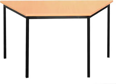 Produktbild von Trapeztisch, 750 x 1200 x 600 mm, tiefschwarz/buche