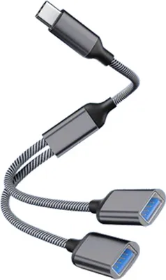 Immagine prodotto di INF Adattatore da tipo C a doppio USB 2.0 Grigio