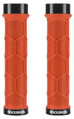 Immagine prodotto di Manopola per manubrio bicicletta, silicone antiscivolo, design ultraleggero, arancione