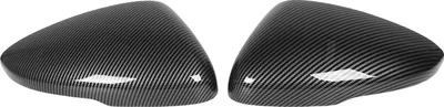 Image de 2 pièces capuchon de rétroviseur gauche droite, style fibre de carbone, couverture latérale résistante aux intempéries pour les voitures