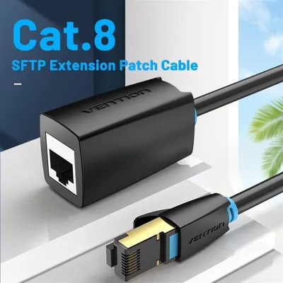 Produktbild von Vention Cat.8 SFTP Verlängerung Patchkabel 5m Schwarz