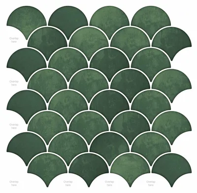 Obrázek produktu pro vidaXL Dlaždice z rybích šupin 10 ks Tmavě zelená 30 x 30 cm