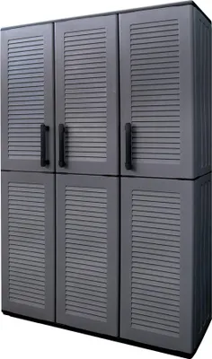 Image de Armoire Haute Polypropylène Easy Art Plast Rangement Extérieur Résistant Avec Porte-balais - Art Plast