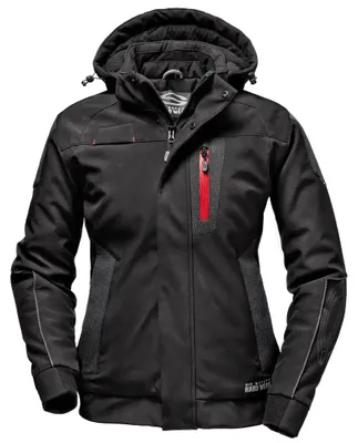 Produktbild von Sir Safety Dolphin Damen-Softshell-Arbeitsjacke wasserabweisend, Ripstop, Schwarz, XS, Schwarz