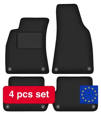 Image de Tapis de sol pour voiture, fibres synthétiques résistantes, antidérapants, noirs