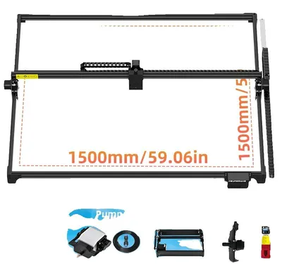 Obrázek produktu pro Gravírka, pracovní plocha 1500 × 1500 mm, podporuje různé materiály, 1515 11w Z Ro Pu