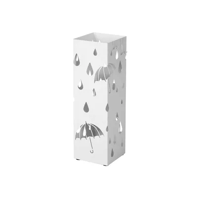 Image de In And OutdoorMatch Porte-parapluies moderne Tomasa - Métal - Porte-parapluies hauteur 49 cm - Blanc