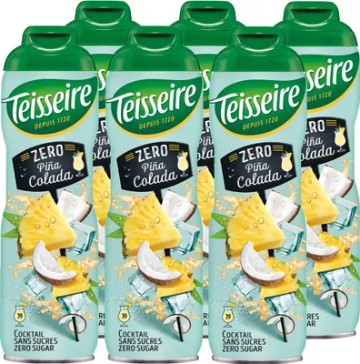 Produktbild von Teisseire Getränke-Sirup Pina Colada 0% 600ml - Cocktails (6er Pack)