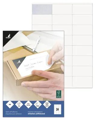 Productafbeelding van Etiket Kangaro ILK 70x36mm doos à 25 vel 24 etiketten per   A4 vel