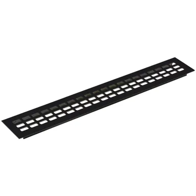 Produktbild von Lüftungsgitter Abluftgitter Möbelbeschlag 400x60 mm Aluminium schwarz eloxiert