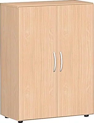 Produktbild von Geramöbel Flügeltürenschrank mit Standfüßen, inkl. Türdämpfer, nicht abschließbar, 800x420x1104, Buche/Buche, S-383102-BB