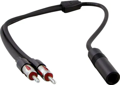 Produktbild von F81 Antennen Y-Adapter KFZ – DIN/ISO Buchse auf 2× DIN Stecker | Radio Antennen Verteiler Splitter Kabel für Auto