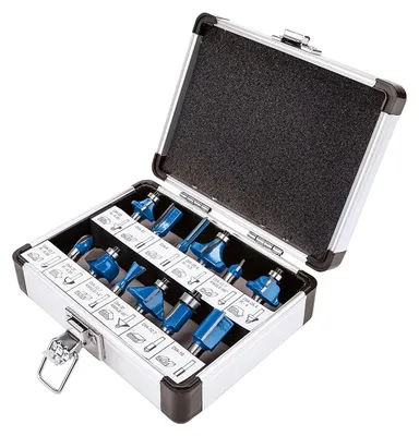 Immagine prodotto di SCHEPPACH set di frese 12 pezzi gambo 8mm in valigetta per HF50 e HF60