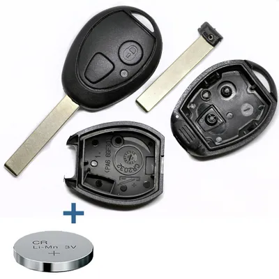 Produktbild von Auto Schlüssel Funk Fernbedienung 1x Gehäuse + 1x Rohling + 1x CR2032 Batterie kompatibel mit Mini