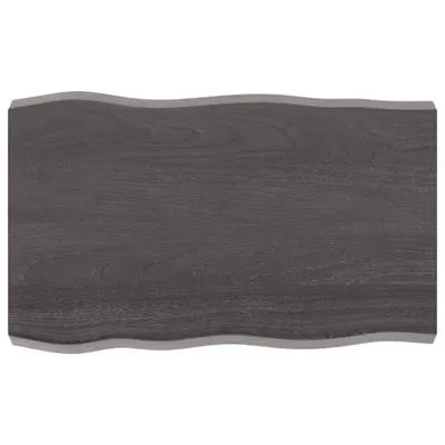 Zdjęcie produktu dla Blat, ciemnobrązowy 80x50x(2-6) cm drewno z naturalną krawędzią