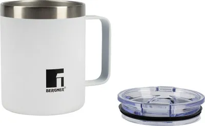 Produktbild von Edelstahltasse Bergner Coffe & Tea Lovers Weiß 350 ml