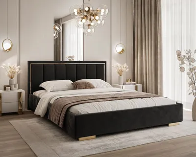 Produktbild von Polsterbett AURELIA mit Bettkasten und Metallgestell 160x200 – Jasmine 100