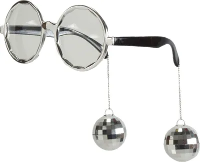 Produktbild von 70er Disco Brille silber
