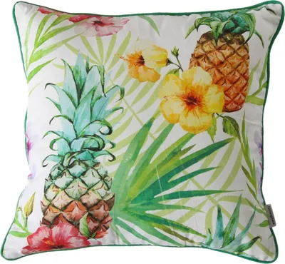 Produktbild von Dekokissen Sofakissen Wendekissen 45x45 cm Hawaii Ananas tropisch grün