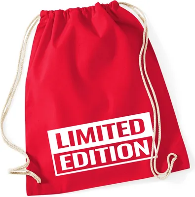 Produktbild von Huuraa Turnbeutel Limited Edition Schriftzug 12 Liter Classic Red Baumwolle Rucksack Geschenkidee