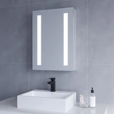 Produktbild von Badezimmerschrank mit Beleuchtung LED Spiegelschrank 50 x 70 cm Antibeschlag mit Ablage Badschrank Kaltweiß 6400K