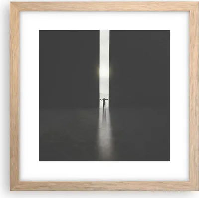 Produktbild von Gerahmtes Poster - Rahmen in heller Eiche - Tor Mensch Licht - 30x30 cm - Wand Bild - Wanddeko - Wandbilder - Kunstposter - Wandposter - Bilderrahmen - Bilder - Kunstdruck - P2NAC30x30-4698