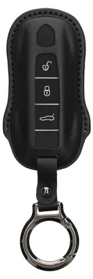 Produktbild von kwmobile Schlüsselhülle für Porsche 3-Tasten (Keyless) Hülle Leder - Autoschlüssel Schlüssel Hülle - Schlüsselcover Schlüsselschutz in Schwarz
