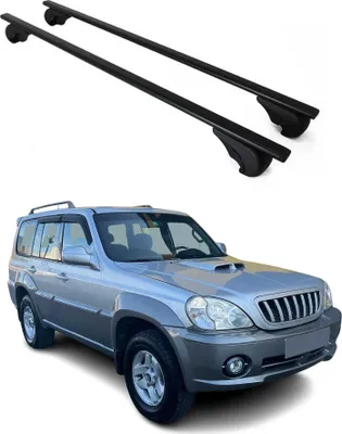 Produktbild von Dachträger Grundtäger für Hyundai Terracan 2001-2007 75kg Metall Schwarz 2 tlg