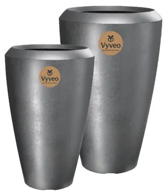 Produktbild von Vyveo - Vase Nalou - Silber metallic - Set van 2