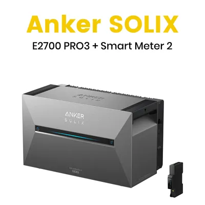 Produktbild von Anker SOLIX Solarbank 3 E2700 Pro Balkonkraftwerk mit Smart Meter und Smart AI Eigenschaften，mit Energiespeicher 2.688kWh