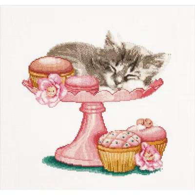 Image de Kit de point de croix Thea Gouverneur 'Sweet as Aida sugar', 31x30cm