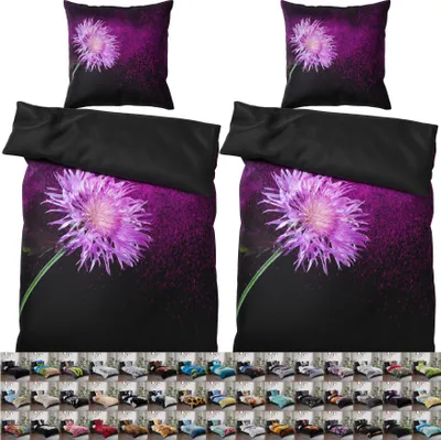 Obrázek produktu pro SANILO® Ložní prádlo 135x200 cm, 100% nejjemnější bavlna, 4-dílné, povlak na peřinu, povlak na polštář 80x80 cm - Purple Dust