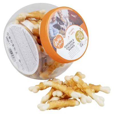 Produktbild von Duvo+ Hundesnack Huhn & Kalzium Knochen, Inhalt: 500 g