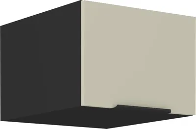 Produktbild von Oberschrank mit Klapptür AGAFIJA – Breite 50 cm, Cashmere / Schwarz