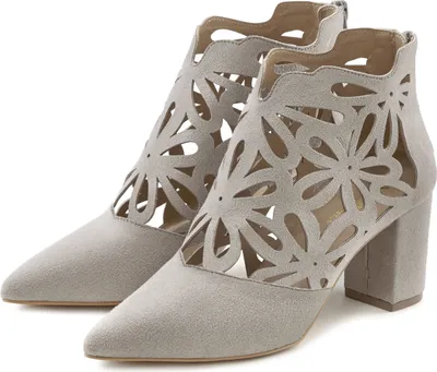 Produktbild von LASCANA High-Heel-Stiefelette Ankle Boot, Stiefelette, Stiefel, hellgrau Größe 37