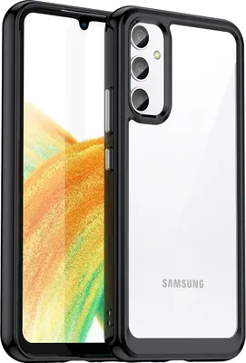 Produktbild von Galaxy A34 5G Hülle, Klar Rückseite Stoßfeste TPU Silikon Bumper Schutzhülle für Samsung Galaxy A34 5G Schwarz